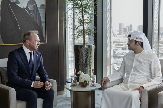 Maktoum bin Mohammed meets with Minister of Finance of Luxembourg-UAE