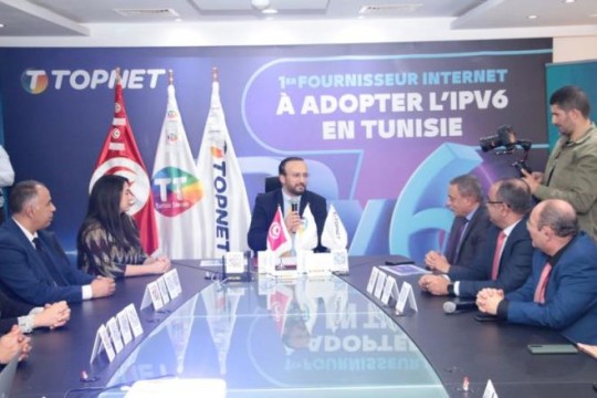Topnet, first ISP to migrate to IPv6 over fixed telecom networks -Tunisia