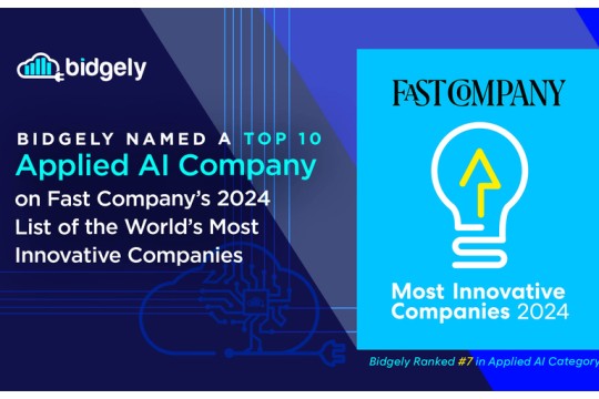 Bidgely Named a Top 10 Applied AI Company on Fast Company’s 2024 List of the World's Most Innovative Companies