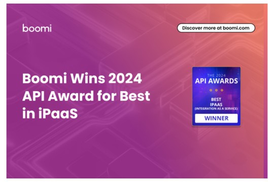 Boomi تفوز بجائزة API لعام 2024 لأفضل نظام أساسي للتكامل كخدمة (iPaaS)