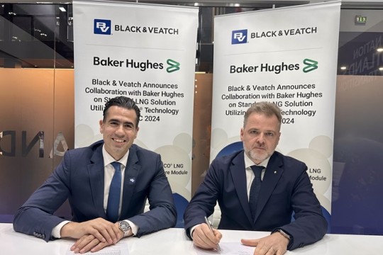 تعلن شركة Black and Veatch عن تعاونها مع Baker Hughes بشأن حلول الغاز الطبيعي المسال القياسية باستخدام تقنية  PRICO في ADIPEC 2024