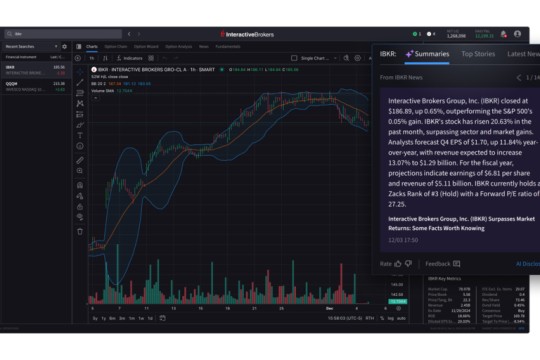 أطلقت شركة Interactive Brokers ملخصات إخبارية مدعومة بالذكاء الاصطناعي لاتخاذ قرارات استثمارية أسرع وأذكى