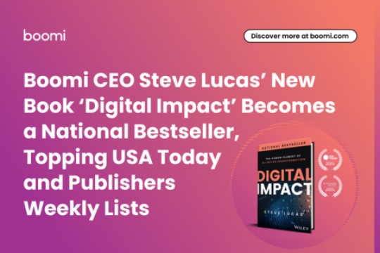 أصبح كتاب "التأثير الرقمي" لـ Steve Lucas، المدير التنفيذي لشركة Boomi، من الكتب الأكثر مبيعًا على مستوى الوطن، متصدرًا قوائم USA Today وPublishers Weekly