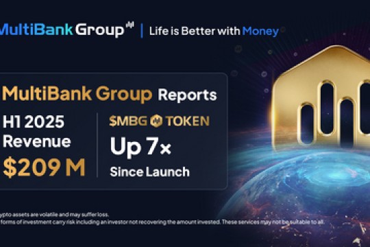 MultiBank Group Posts $209M H1 Revenue, Expands Into Digital Assets With MBG Token Up 7X.