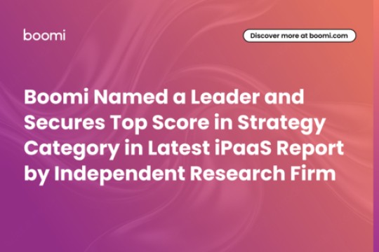 Boomi Named a Leader and Secures Top Score in Strategy Category in Latest iPaaS Report by Independent Research Firm