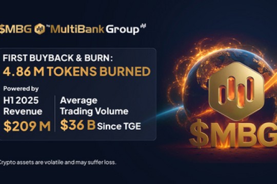 أكملت MultiBank Group أول عملية إعادة شراء وإتلاف للرمز $MBG، حيث أزالت 4.86 مليون رمز مميز بعد النتائج المالية القياسية للنصف الأول من عام 2025.