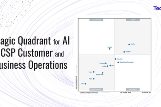 تصنيف شركة Tecnotree شركة رائدة ذات رؤية مستقبلية في تقرير Gartner® Magic Quadrant™‎ لعام 2025 حول دور الذكاء الاصطناعي في عمليات عملاء وأعمال مزودي خدمات الاتصالات (CSP)