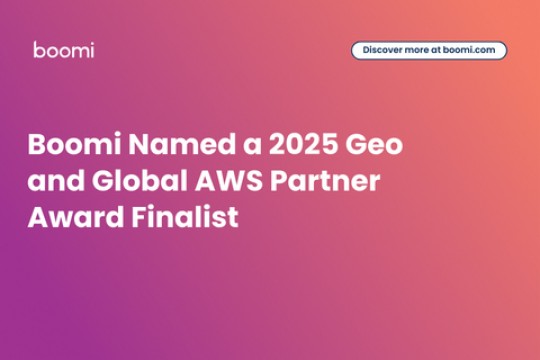 تم اختيار Boomi كأحد المرشحين النهائيين لجوائز Geo and Global AWS Partner Award لعام 2025