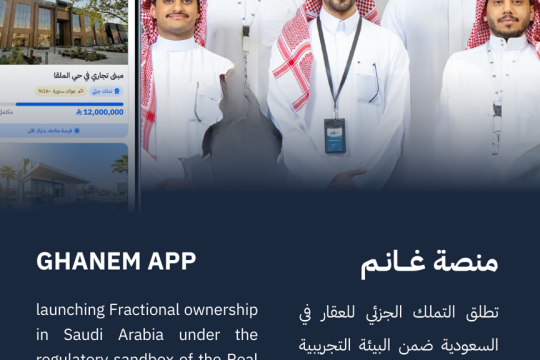 Ghanem Company launches fractional ownership of real estate in KSA under REGA Sandbox