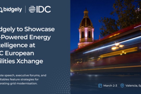 شركة Bidgely تستعرض حلول ذكاء الطاقة المدعومة بالذكاء الاصطناعي في مؤتمر IDC European Utilities Xchange