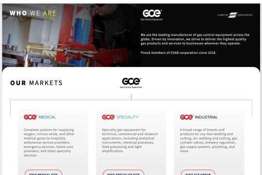 شركة GCE®‎ تطلق موقع Gascontrol.com الإلكتروني لاستعراض محفظتها الكاملة من حلول التحكم في الغاز المخصصة للتطبيقات المتخصصة والطبية والصناعية