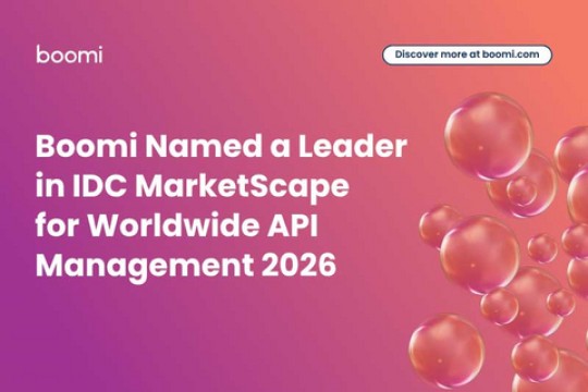تسمية Boomi كشركة رائدة في تقرير IDC MarketScape لإدارة واجهات برمجة التطبيقات (API) على مستوى العالم لعام 2026