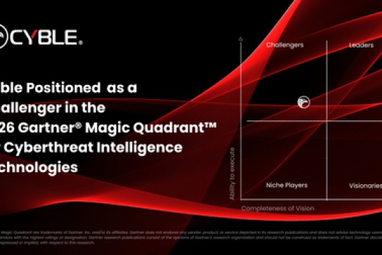 تم تصنيف شركة Cyble كشركة منافسة في تقرير Gartner® Magic Quadrant™ لعام 2026 الخاص بتقنيات استخبارات التهديدات السيبرانية.