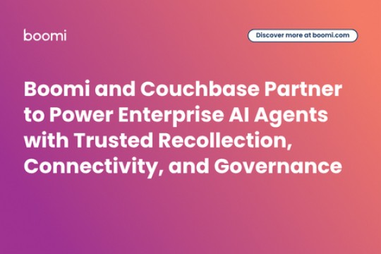 أعلنت شركتا Boomi وCouchbase عن شراكة لتمكين وكلاء الذكاء الاصطناعي المؤسسيين من خلال توفير استرجاع موثوق للبيانات، واتصال متطور، وإدارة فعّالة