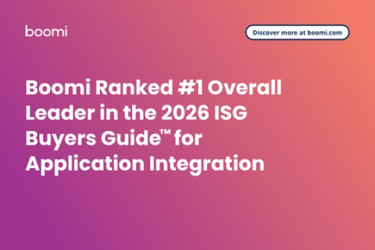 Boomi تتصدر المرتبة الأولى كأفضل شركة رائدة بشكل عام في دليل المشترين ISG Buyers Guide™ لعام 2026 الخاص بتكامل التطبيقات