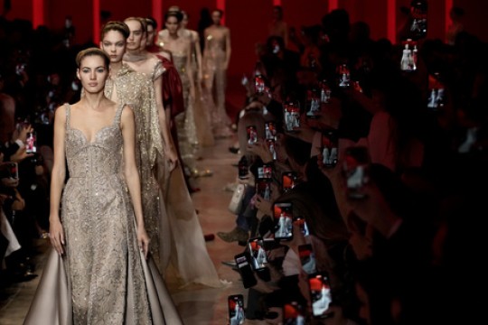 Elie Saab shimmers at Paris spring couture show